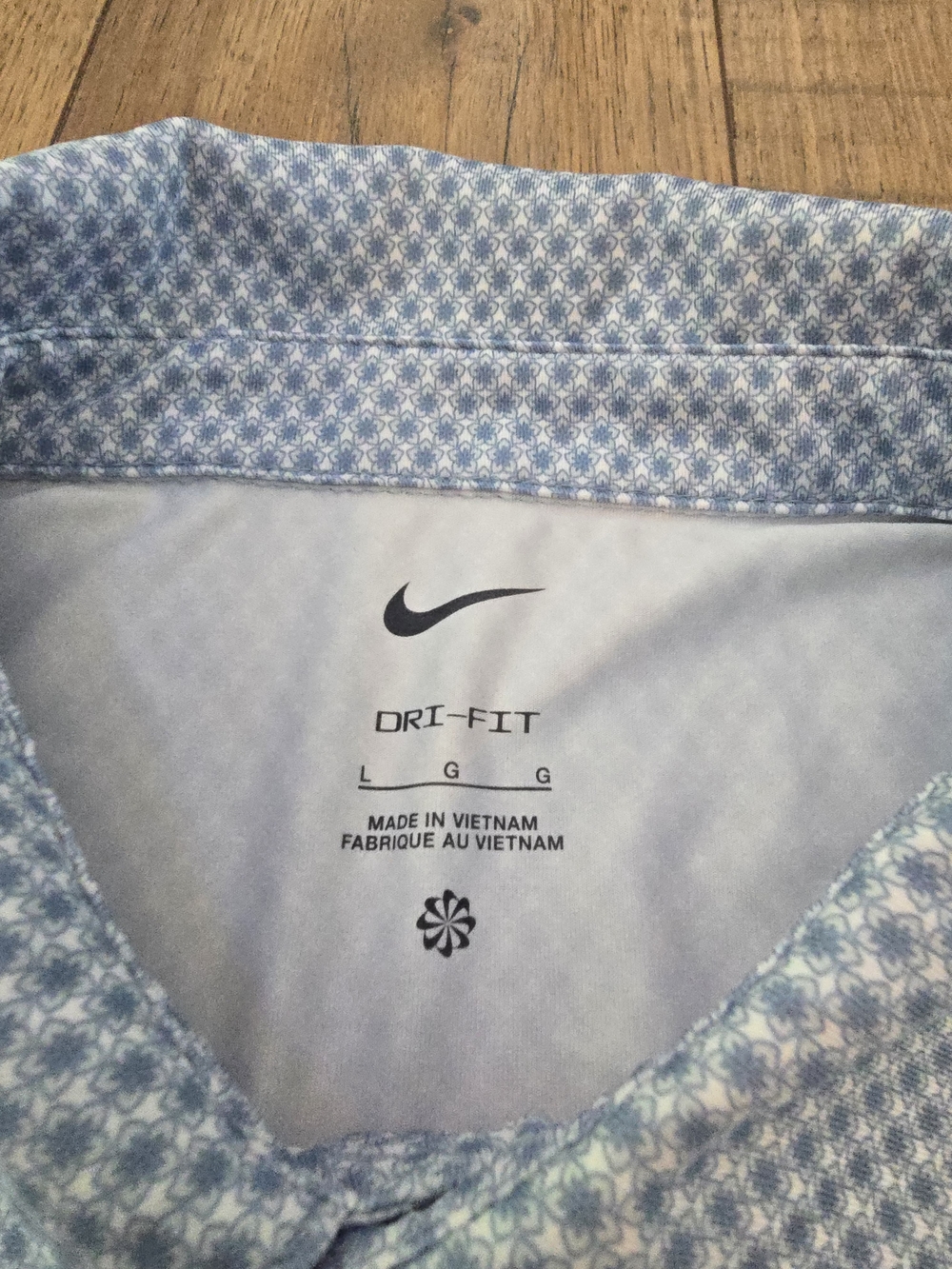 Nike Light Blue Micro-Pattern Dri-FIT Polo - Picture 3 of 3